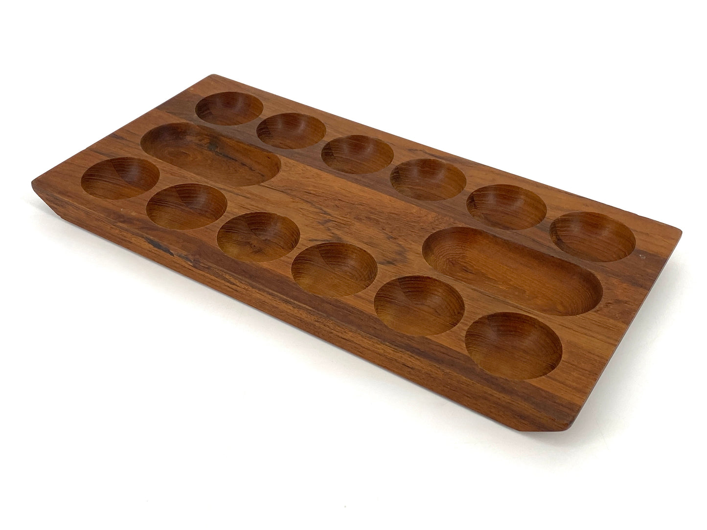 Kalaha Brettspiel aus massivem Teakholz von Piet Hein für Skjøde, Dänemark 60er