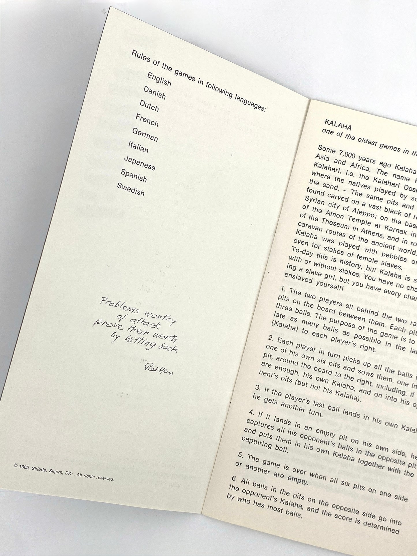 Kalaha Brettspiel aus massivem Teakholz von Piet Hein für Skjøde, Dänemark 60er