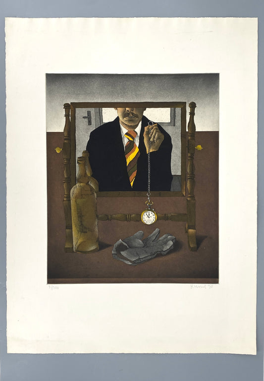 Nummerierter und handsignierter Farbradierung von Diether Kressel (1925–2015), 1970