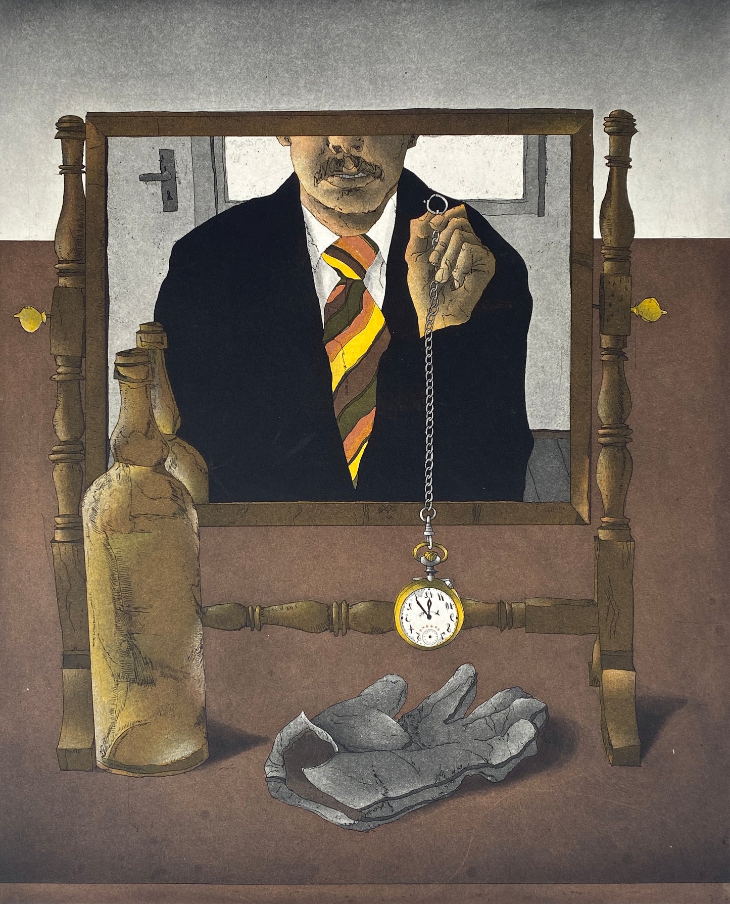 Nummerierter und handsignierter Farbradierung von Diether Kressel (1925–2015), 1970