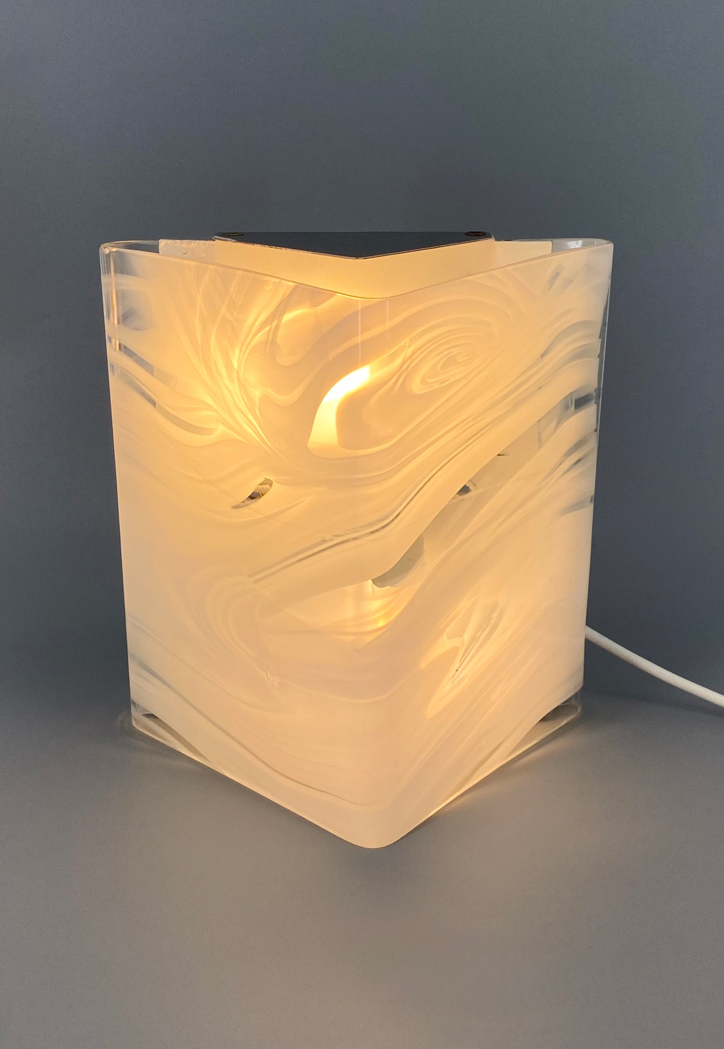 Postmoderne Wandlampe aus Muranoglas mit verchromten Details, Italien 80er