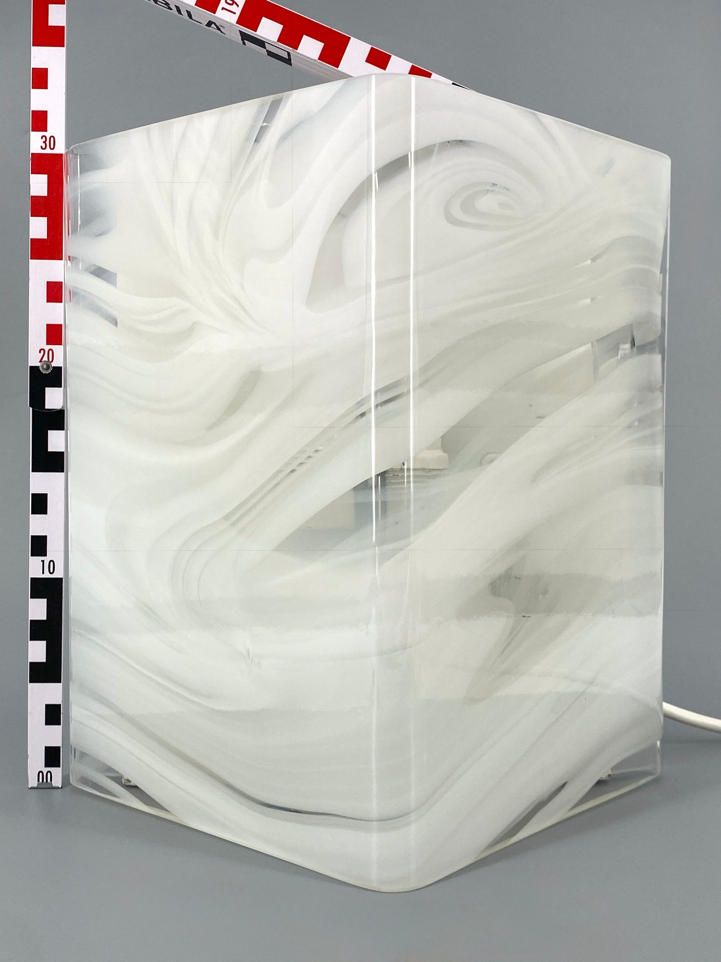 Postmoderne Wandlampe aus Muranoglas mit verchromten Details, Italien 80er
