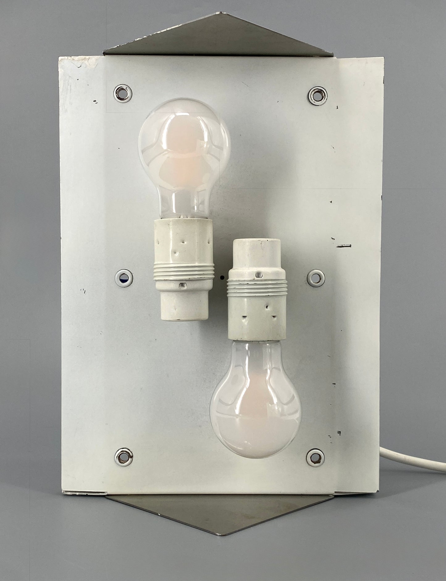 Postmoderne Wandlampe aus Muranoglas mit verchromten Details, Italien 80er