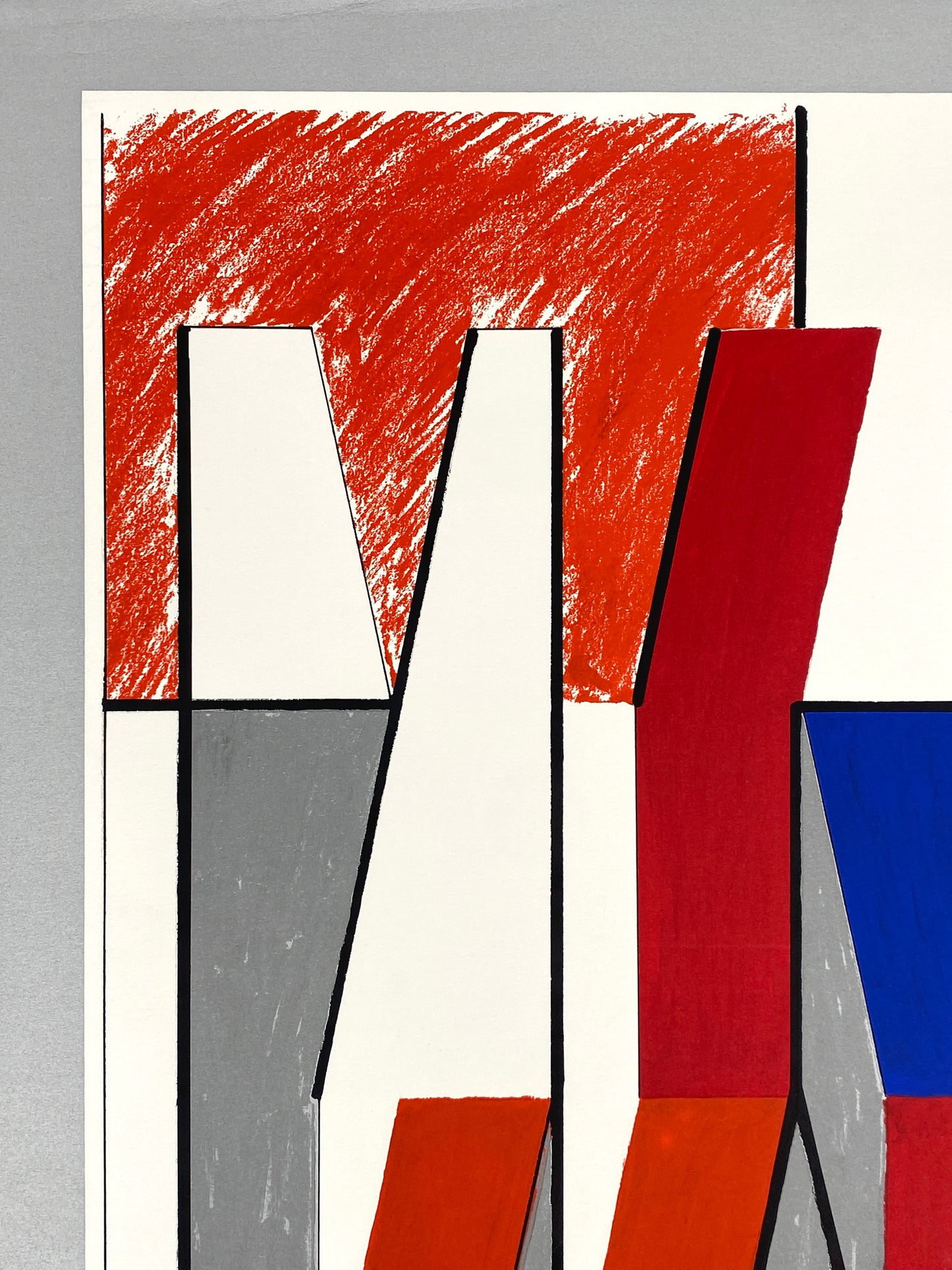 Handsignierter und nummerierter Farbsiebdruck "85/1" mit Widmung von Otto Herbert Hajek (1927–2005), 1985