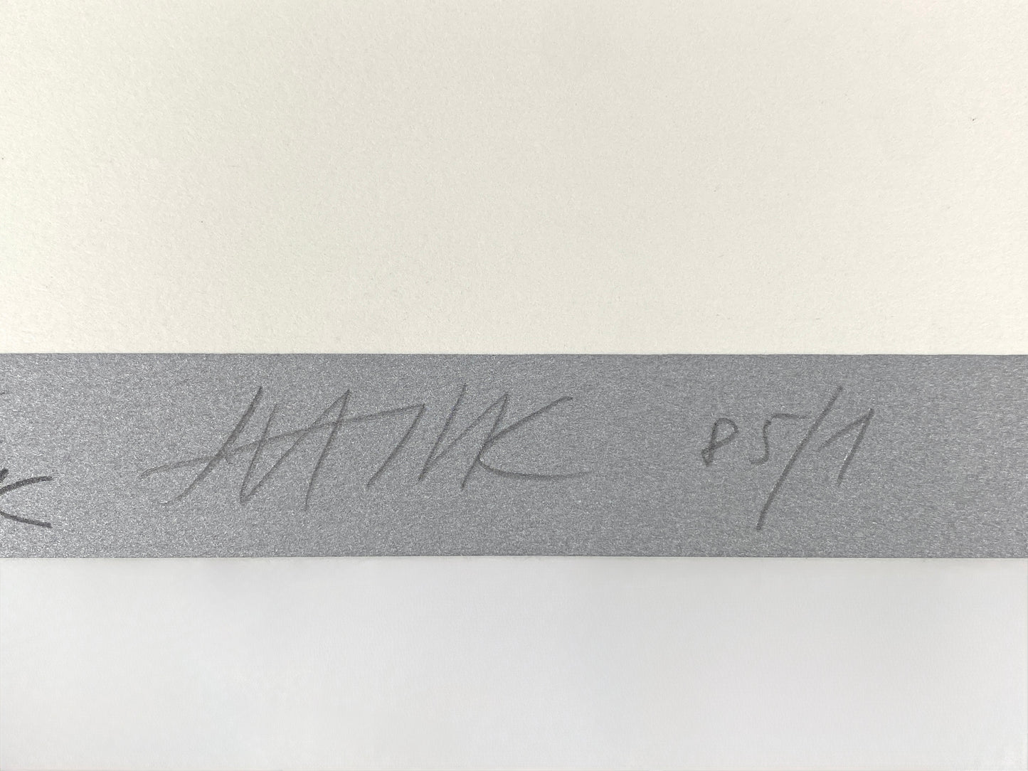 Handsignierter und nummerierter Farbsiebdruck "85/1" mit Widmung von Otto Herbert Hajek (1927–2005), 1985