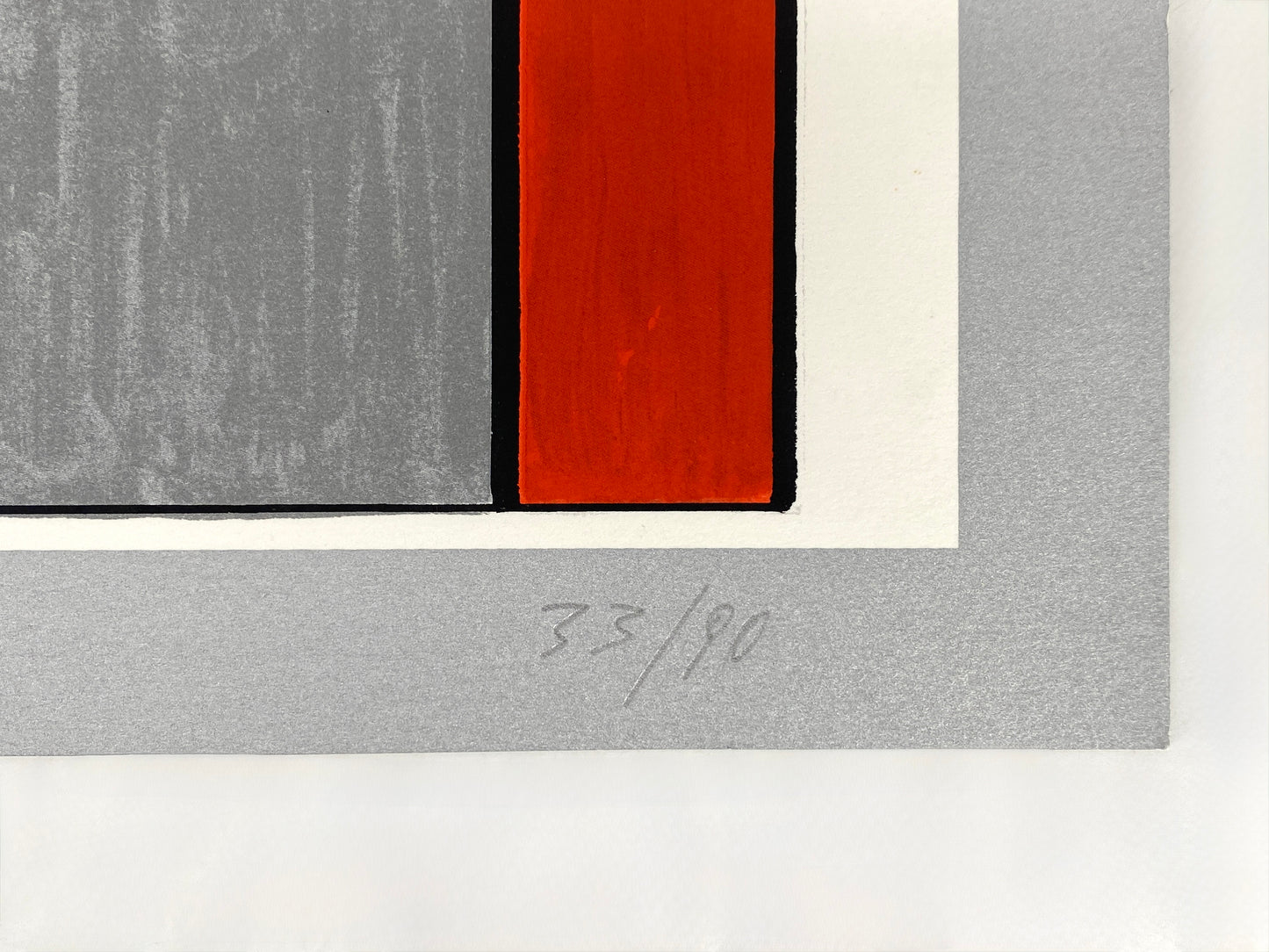 Handsignierter und nummerierter Farbsiebdruck "85/1" mit Widmung von Otto Herbert Hajek (1927–2005), 1985