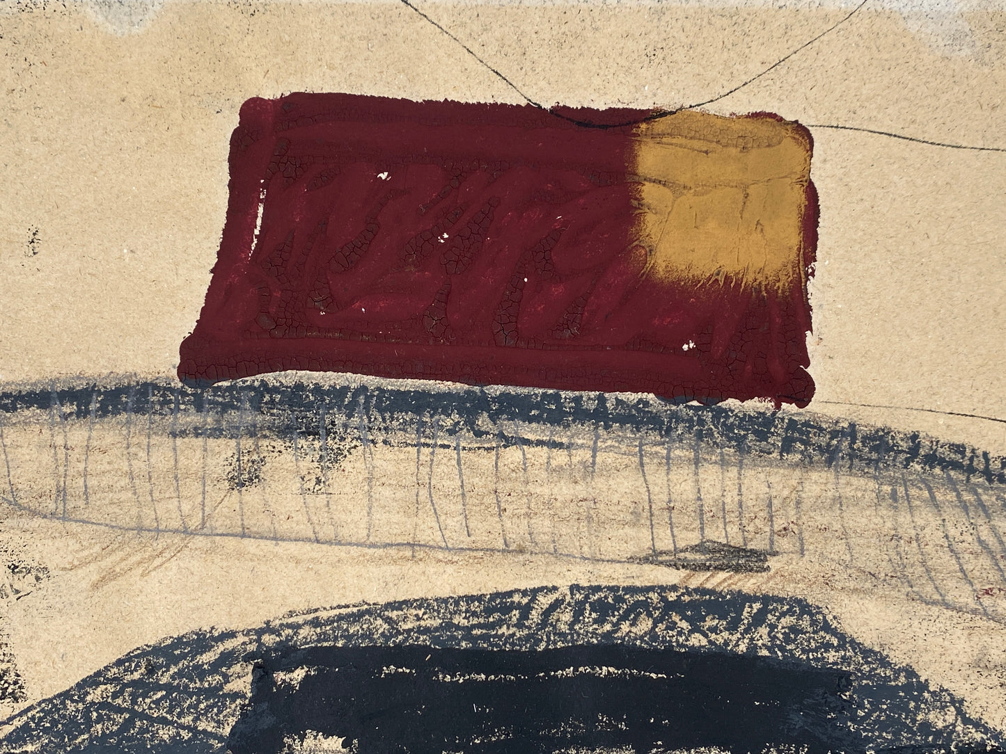 Reihe aus 4 Gemälden mit abstrakten, metaphysischen Motiven von Dieter Krüll (geb. 1949), 1972