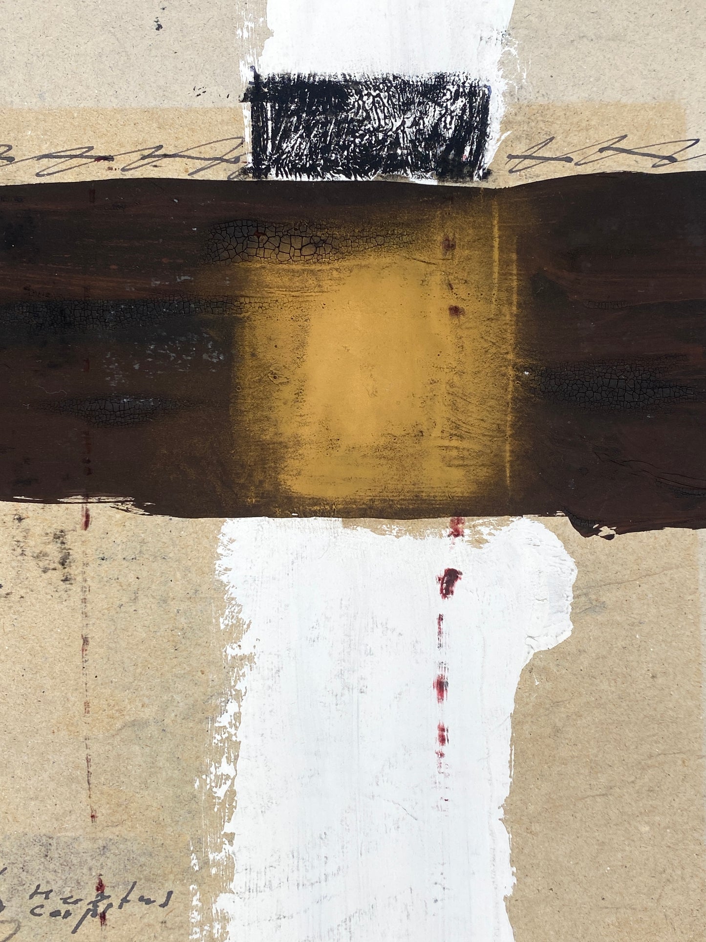 Reihe aus 4 Gemälden mit abstrakten, metaphysischen Motiven von Dieter Krüll (geb. 1949), 1972