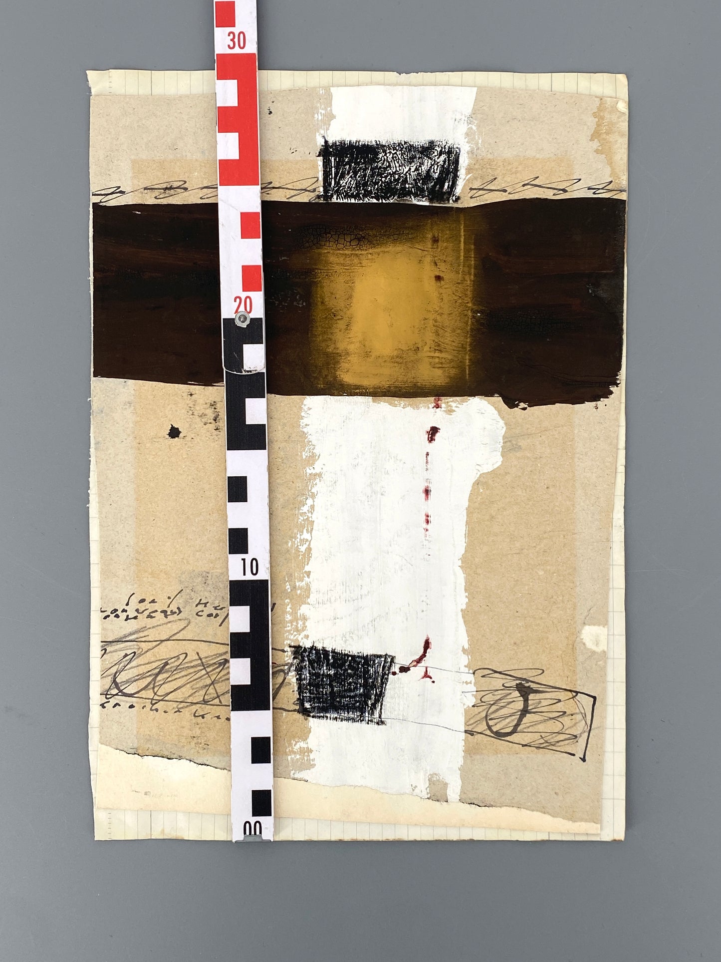 Reihe aus 4 Gemälden mit abstrakten, metaphysischen Motiven von Dieter Krüll (geb. 1949), 1972