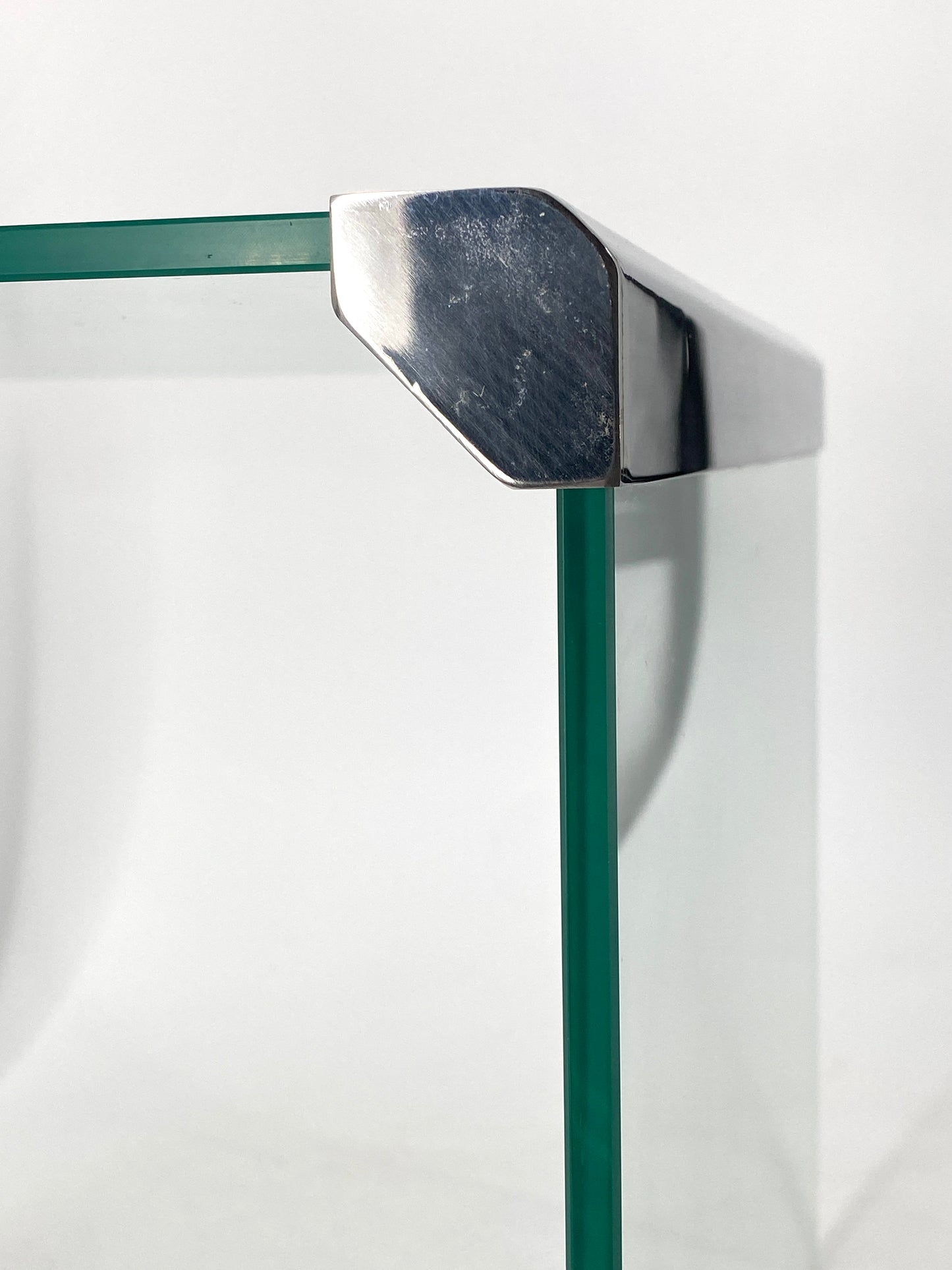 Beistelltisch von Pierangelo Gallotti für Gallotti & Radice aus transparentem Glas, Italien 70er