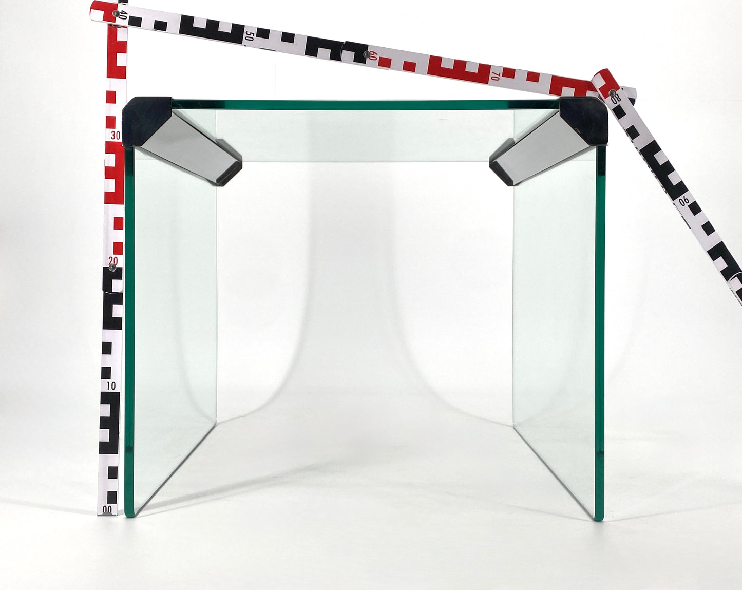 Beistelltisch von Pierangelo Gallotti für Gallotti & Radice aus transparentem Glas, Italien 70er