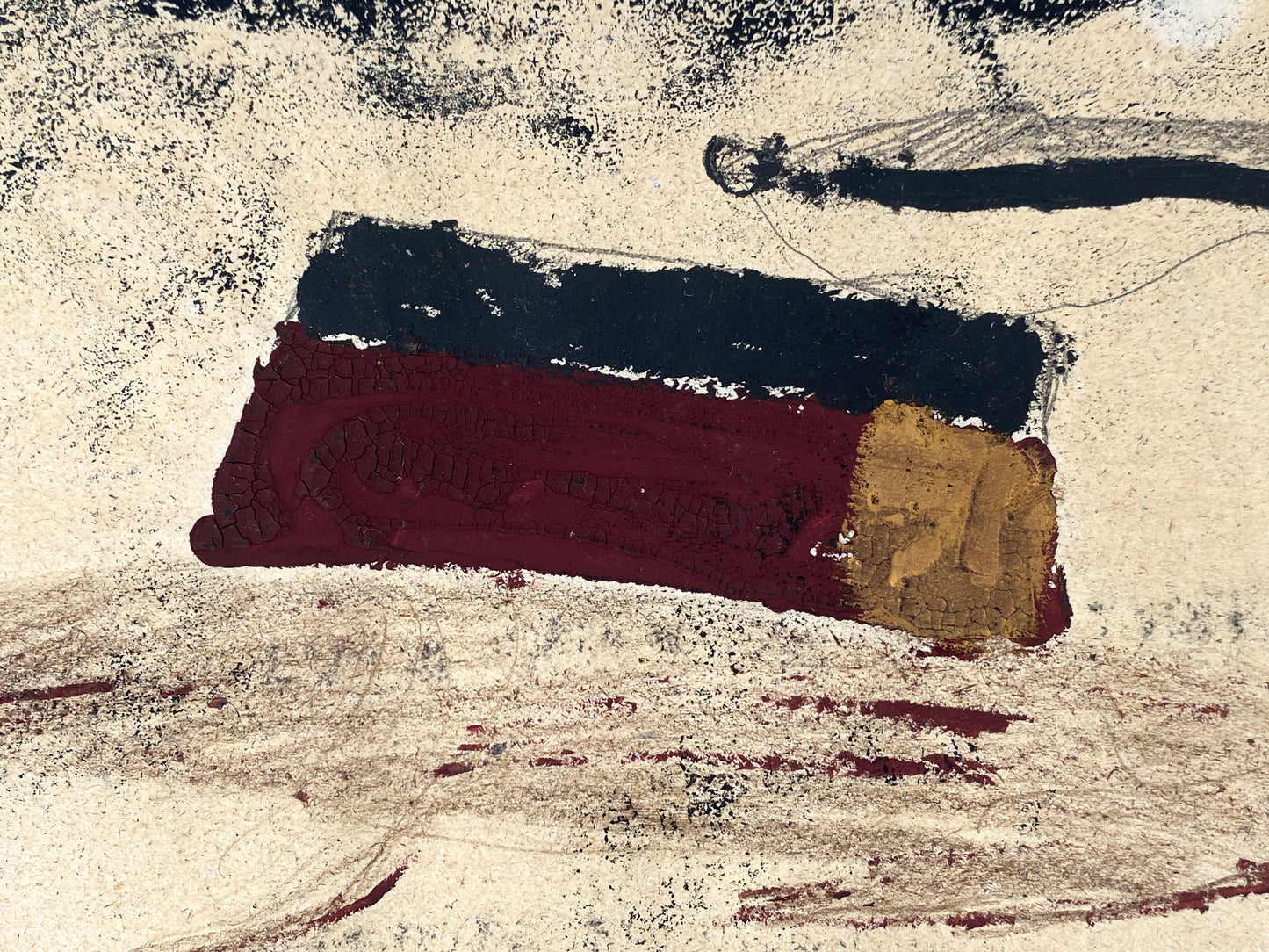 Reihe aus 4 Gemälden mit abstrakten, metaphysischen Motiven von Dieter Krüll (geb. 1949), 1972