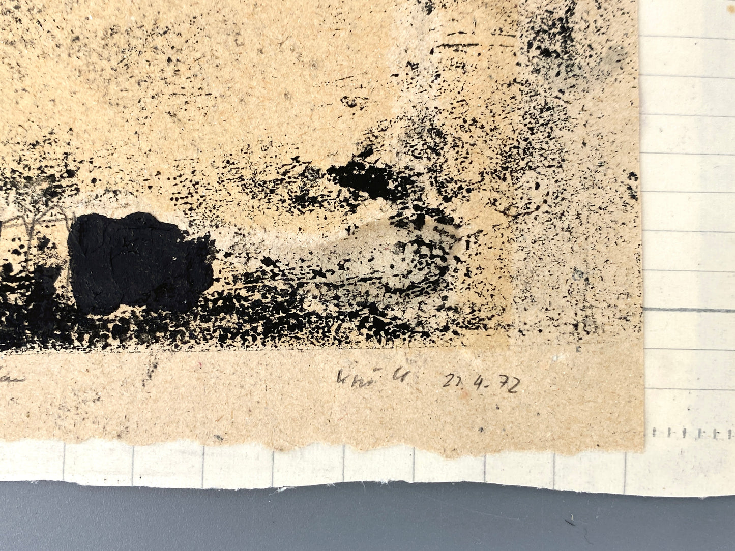 Reihe aus 4 Gemälden mit abstrakten, metaphysischen Motiven von Dieter Krüll (geb. 1949), 1972