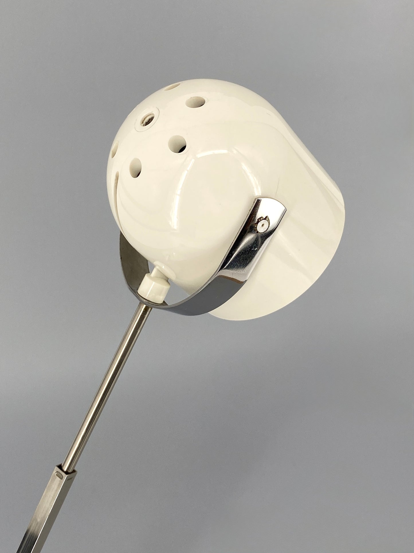 Verstellbare, weiße Tischlampe mit Teleskoparm von Eichhoff-Werke, Deutschland 70er
