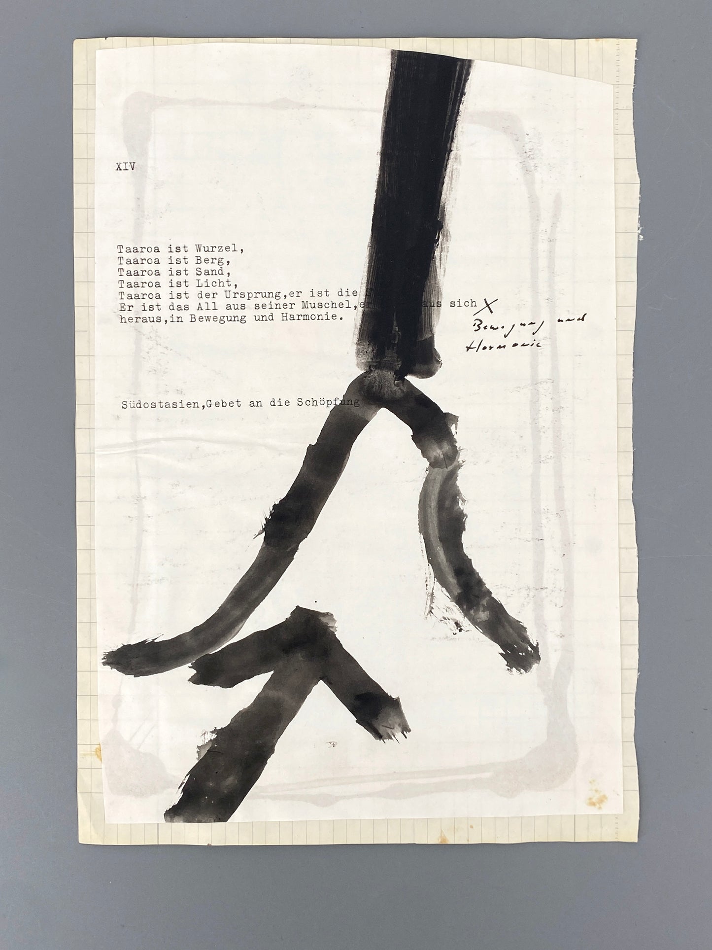 Reihe aus 4 Gemälden mit abstrakten, metaphysischen Motiven von Dieter Krüll (geb. 1949), 1972