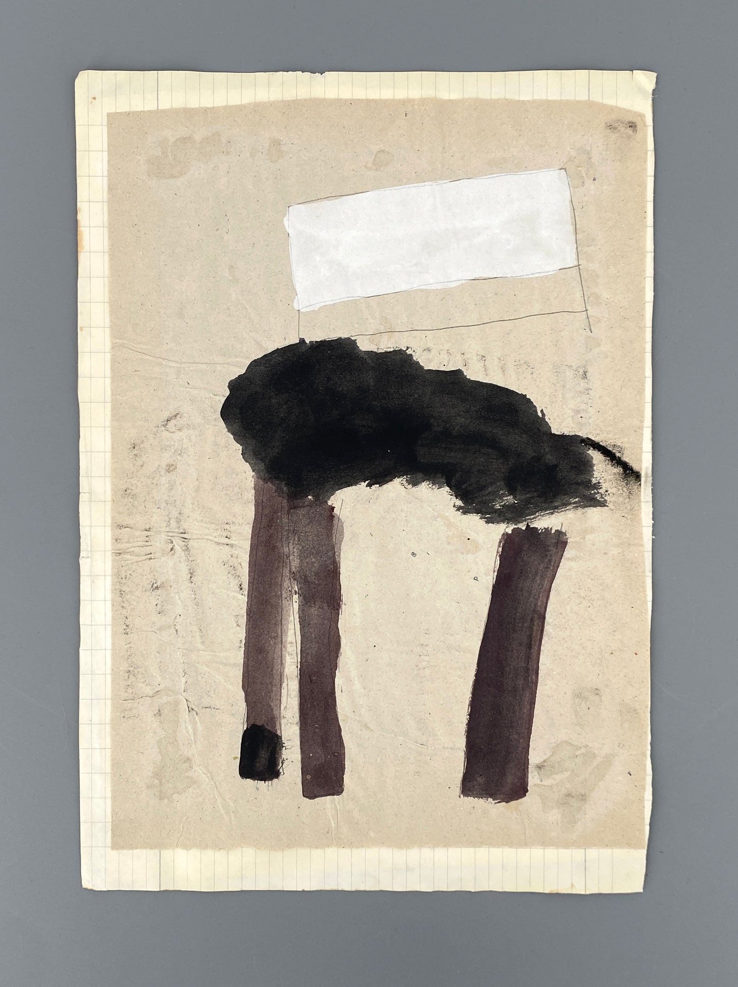 Reihe aus 4 Gemälden mit abstrakten, metaphysischen Motiven von Dieter Krüll (geb. 1949), 1972