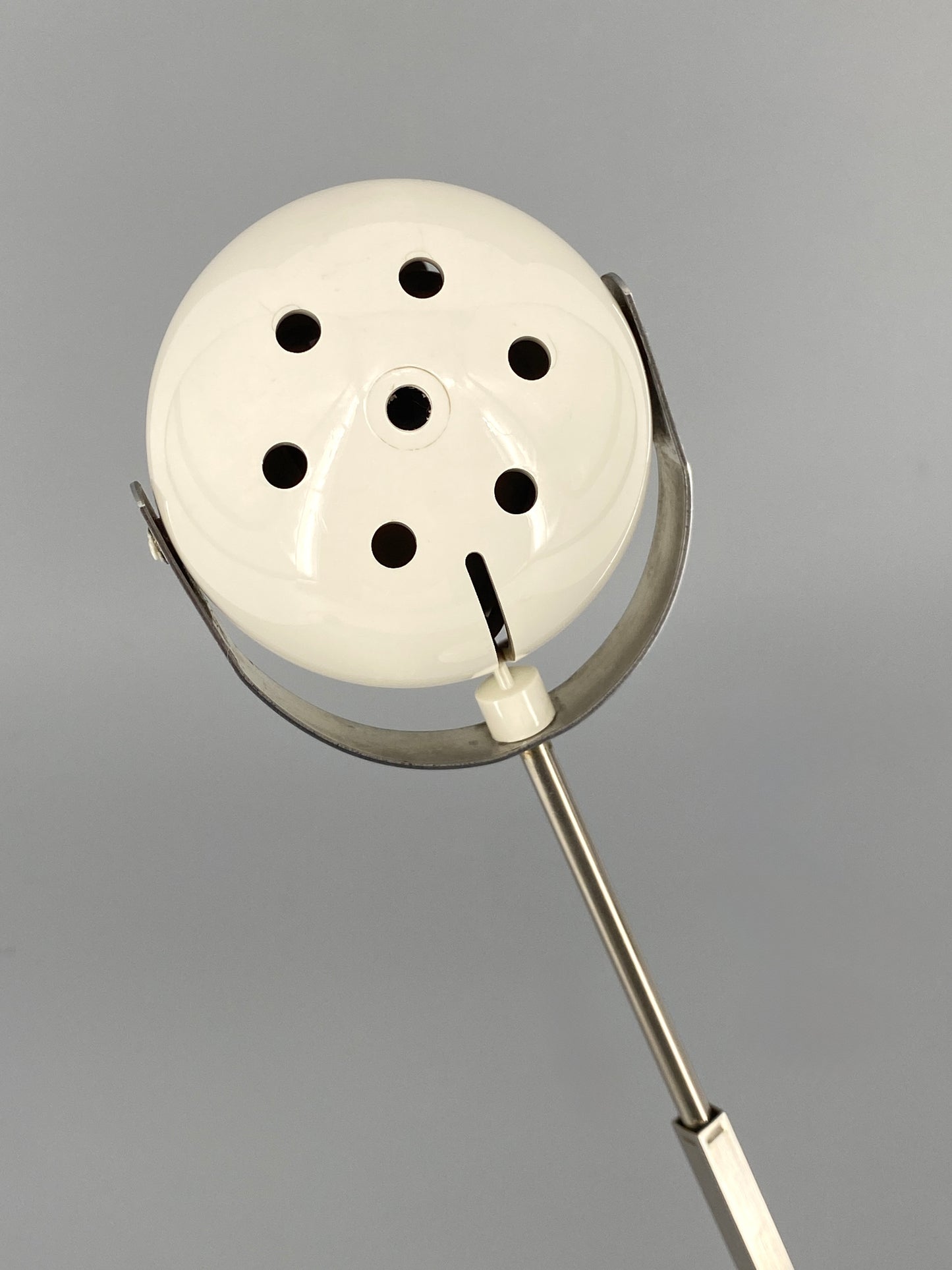 Verstellbare, weiße Tischlampe mit Teleskoparm von Eichhoff-Werke, Deutschland 70er