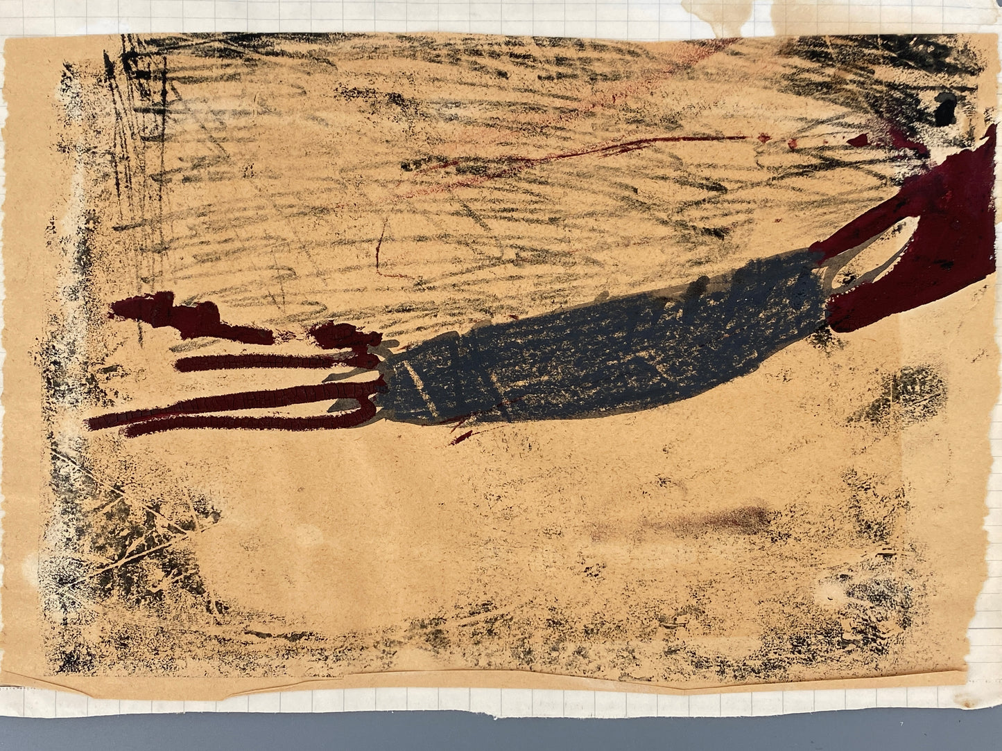Reihe aus 4 Gemälden mit abstrakten, metaphysischen Motiven von Dieter Krüll (geb. 1949), 1972