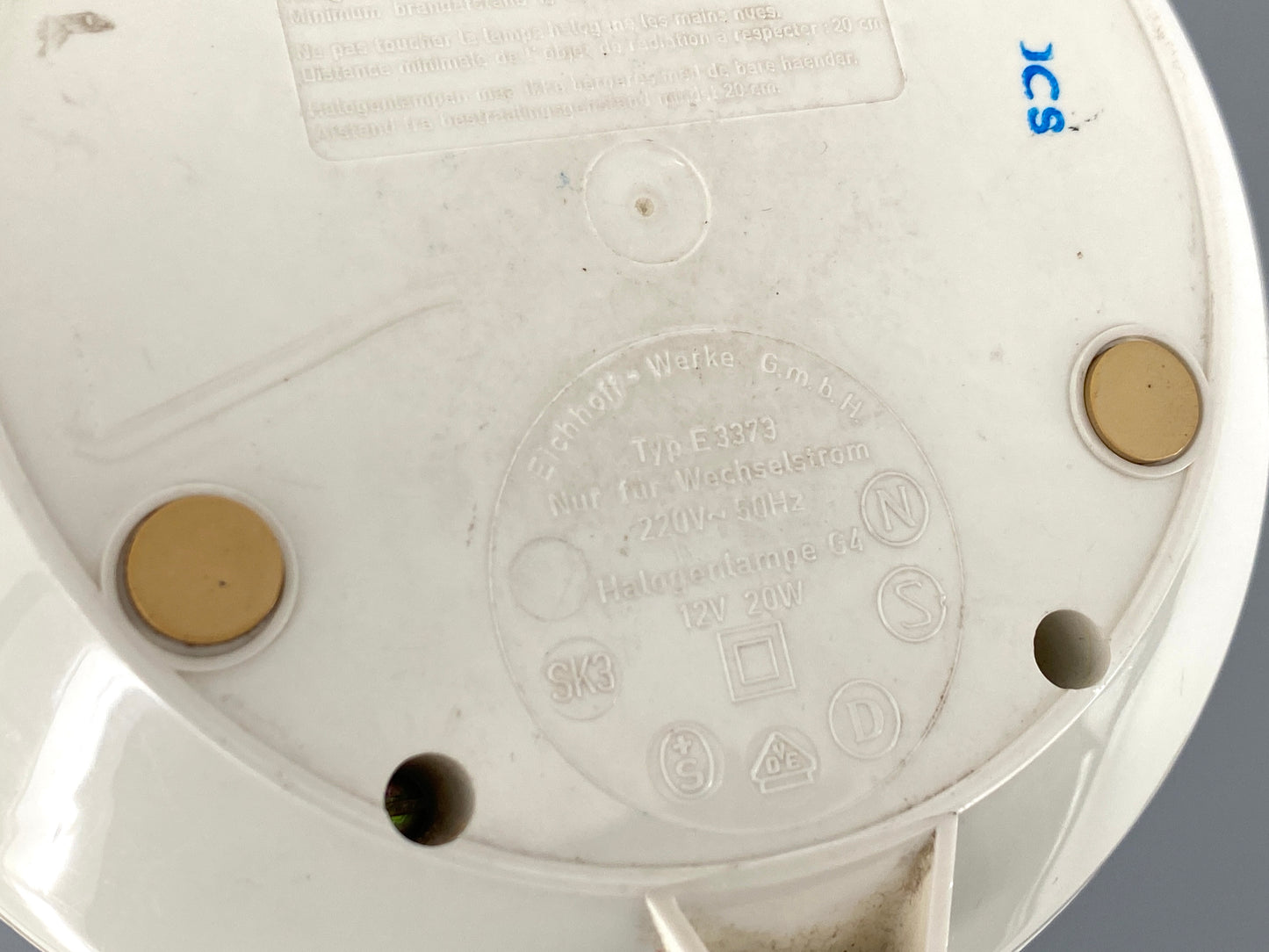 Verstellbare, weiße Tischlampe mit Teleskoparm von Eichhoff-Werke, Deutschland 70er