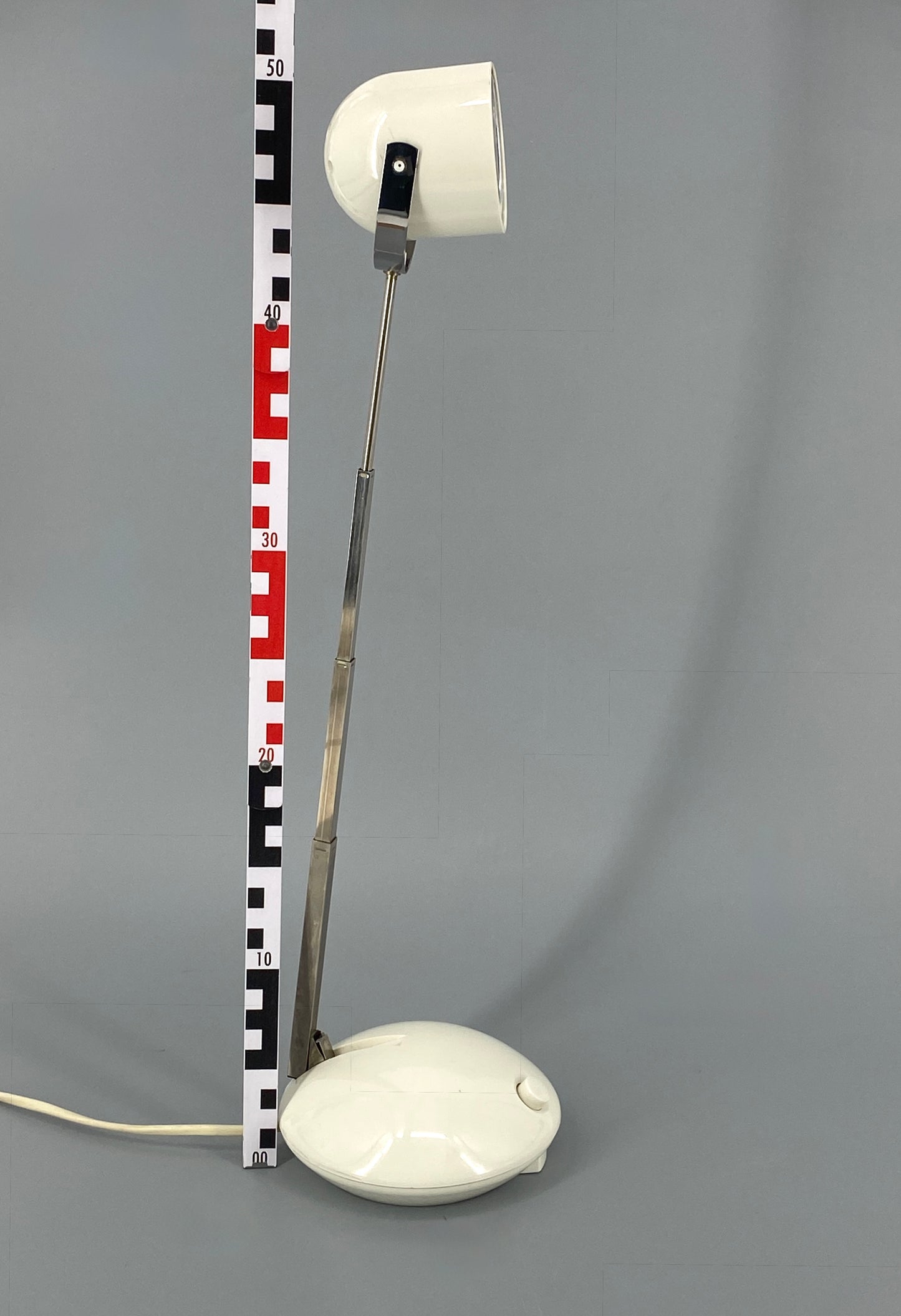 Verstellbare, weiße Tischlampe mit Teleskoparm von Eichhoff-Werke, Deutschland 70er
