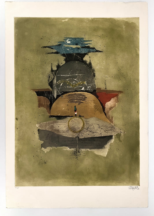 Farbradierung "L'ete de la Saint-Martin" von Johnny Friedländer, 1983
