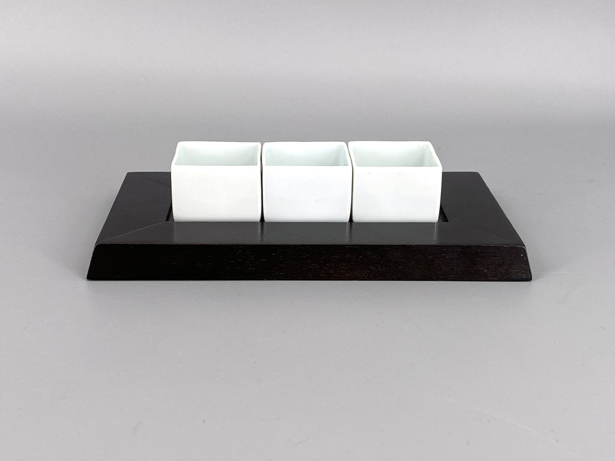 quadratische Schalen und Streuer Set von Spin Ceramics aus Jingdezhen