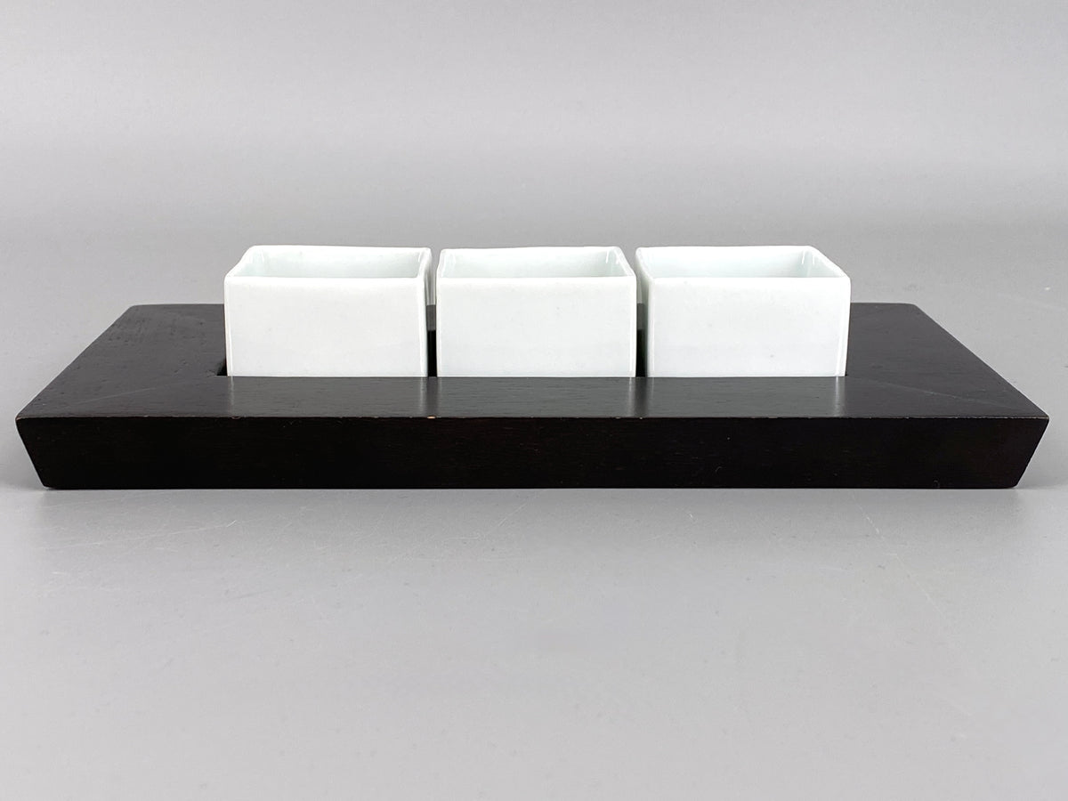 quadratische Schalen und Streuer Set von Spin Ceramics aus Jingdezhen