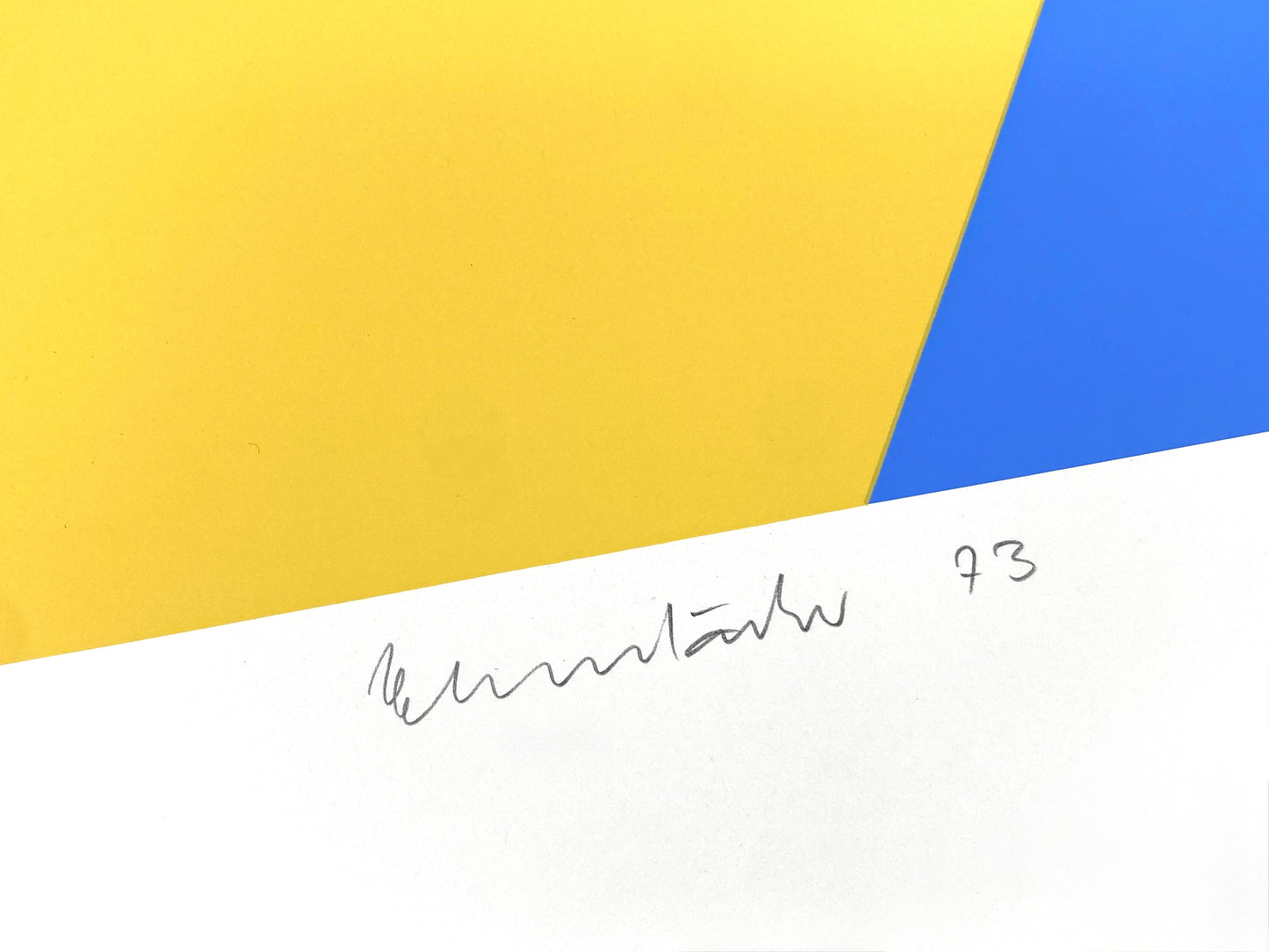 Signierter und nummerierter Farbsiebdruck aus der Reihe "Duales Objekt" von Ernst Helmstädter, 1973