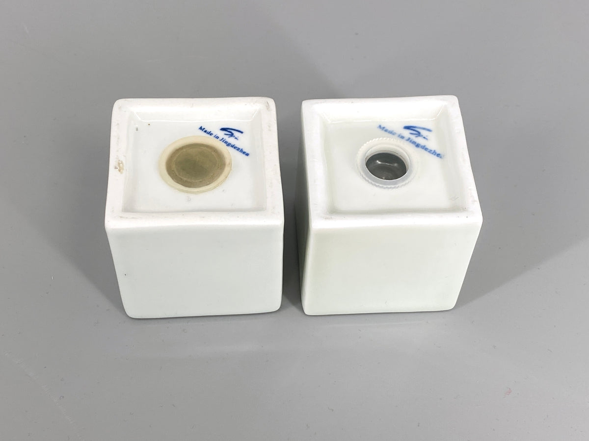 quadratische Schalen und Streuer Set von Spin Ceramics aus Jingdezhen