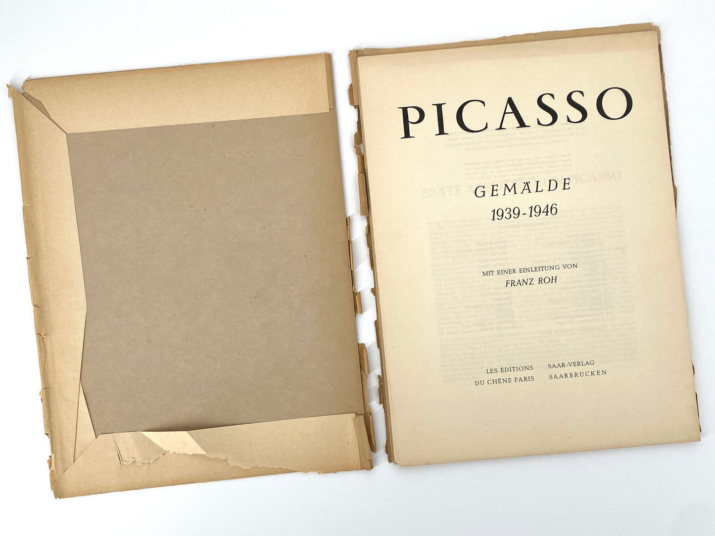 Mappe "Picasso. Gemälde 1939–1946" mit 15 losen Tafeln aus dem Jahr 1947, Ausgabe für die Besatzungszonen