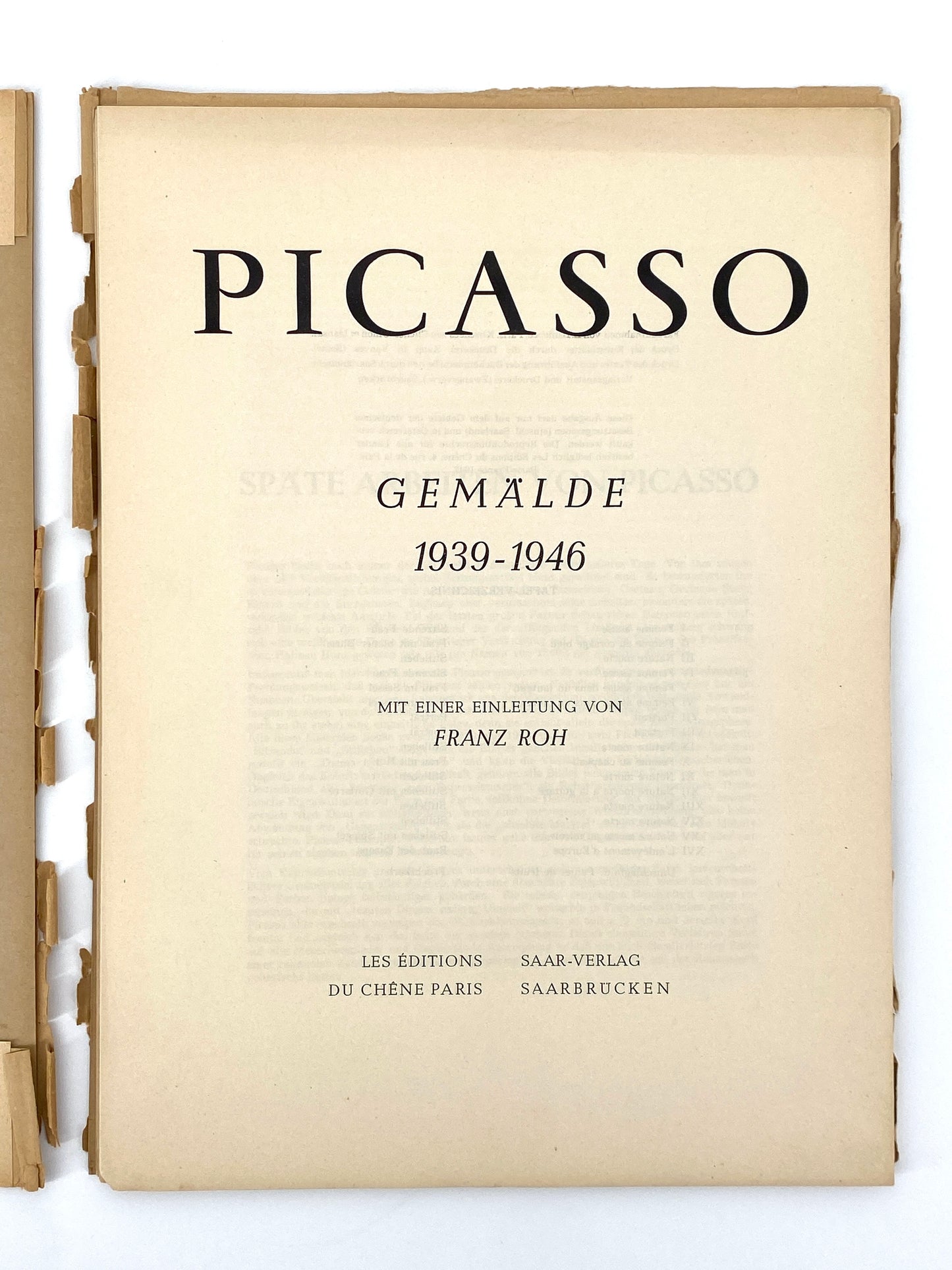 Mappe "Picasso. Gemälde 1939–1946" mit 15 losen Tafeln aus dem Jahr 1947, Ausgabe für die Besatzungszonen