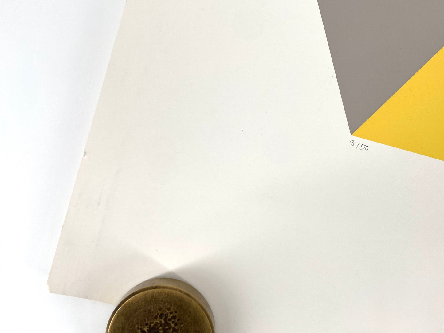 Signierter und nummerierter Farbsiebdruck aus der Reihe "Duales Objekt" von Ernst Helmstädter, 1973