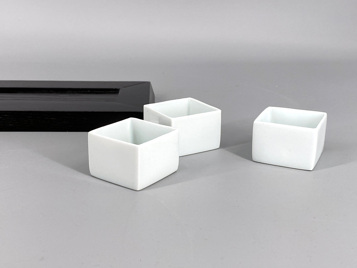 quadratische Schalen und Streuer Set von Spin Ceramics aus Jingdezhen