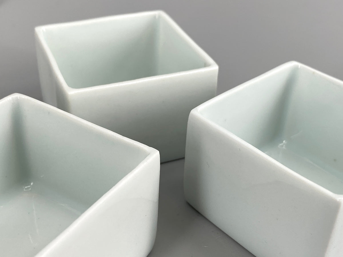 quadratische Schalen und Streuer Set von Spin Ceramics aus Jingdezhen