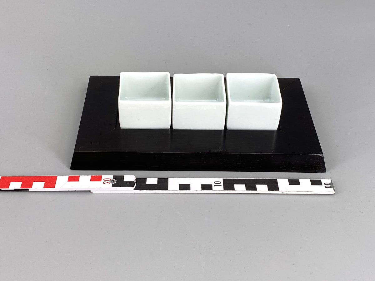 quadratische Schalen und Streuer Set von Spin Ceramics aus Jingdezhen