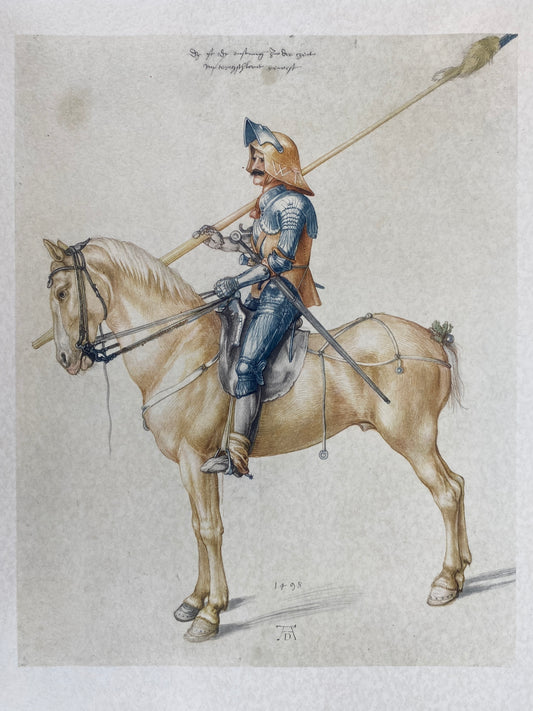 hochwertiger Kunstdruck von Albrecht Dürer: Studie eines Reiters, 1498