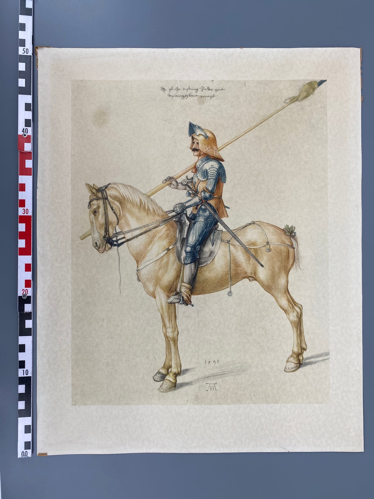 hochwertiger Kunstdruck von Albrecht Dürer: Studie eines Reiters, 1498