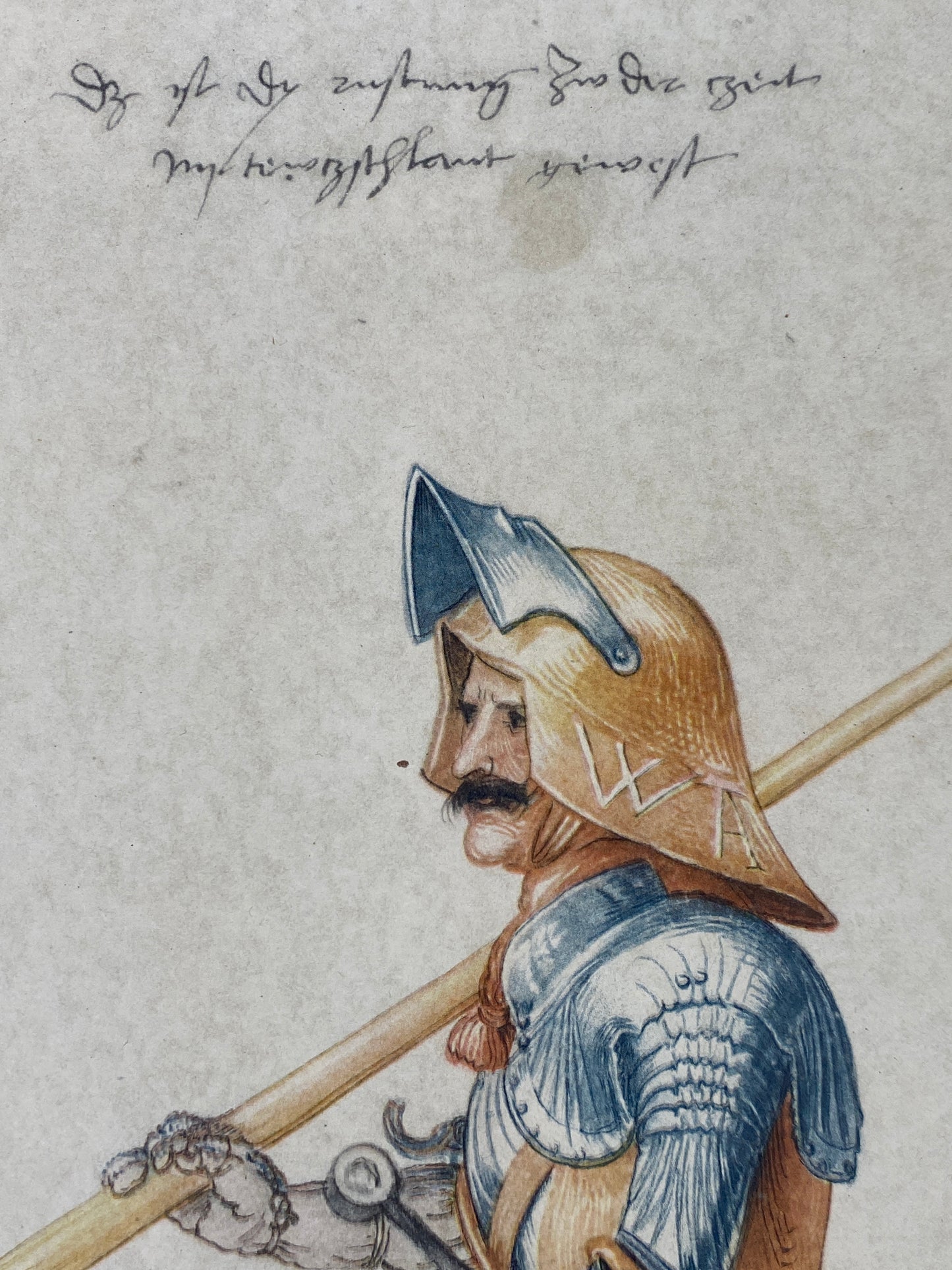 hochwertiger Kunstdruck von Albrecht Dürer: Studie eines Reiters, 1498