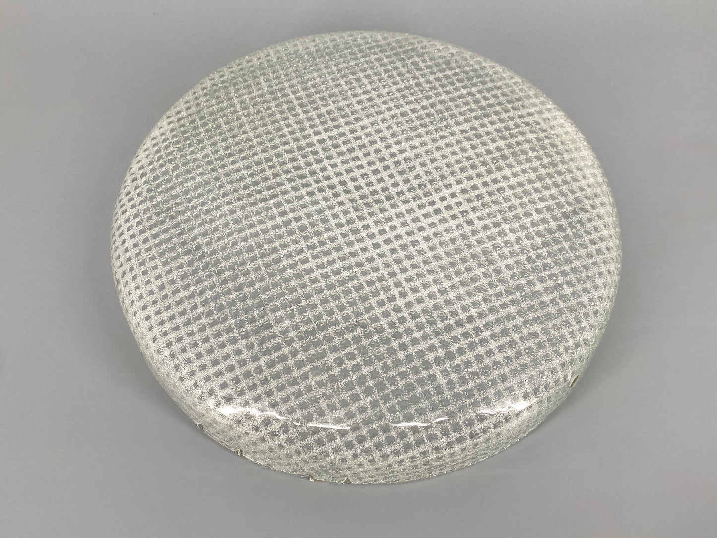 Deckenlampe / Plafoniere mit strukturiertem Glasschirm von Hillebrand Leuchten, Deutschland 60/70er Jahre