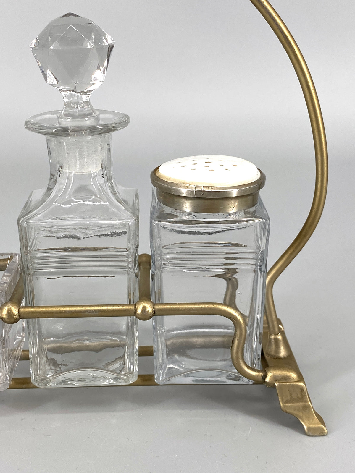 antike Menage / Gewürzständer aus Neusilber, Art Deco, Deutschland