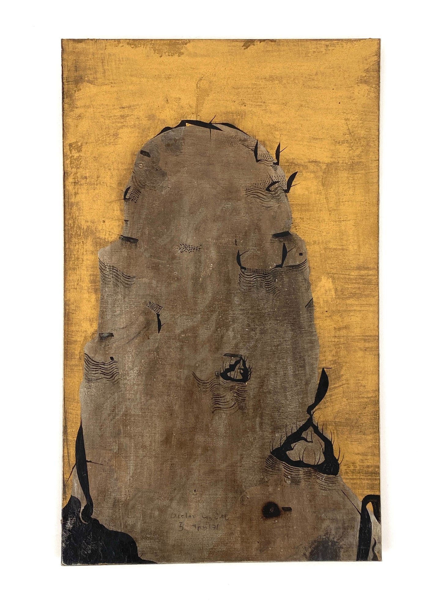 Reihe aus drei Gemälden von Dieter Krüll (geb. 1949), 1971