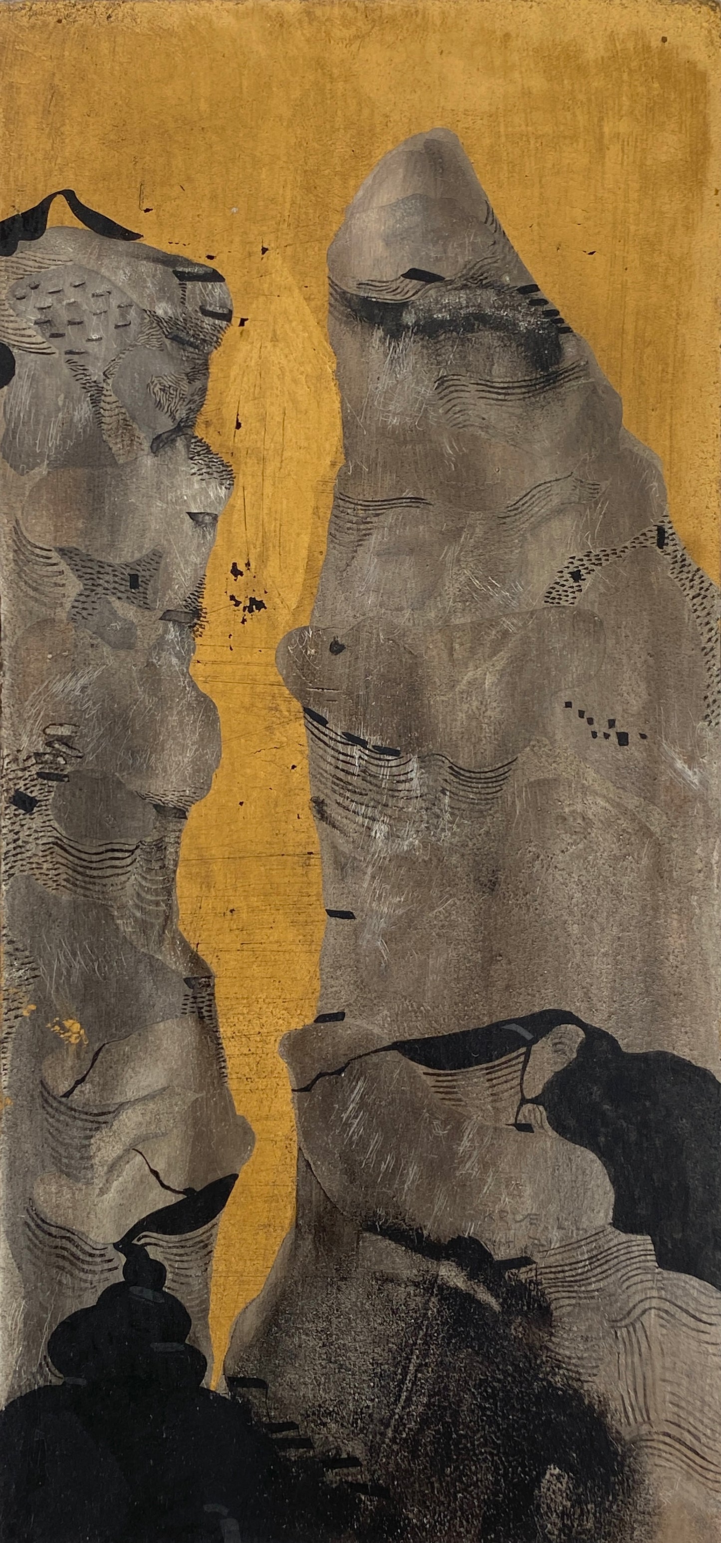 Reihe aus drei Gemälden von Dieter Krüll (geb. 1949), 1971