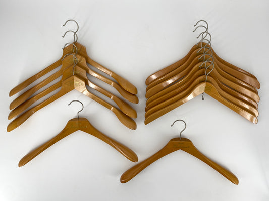 17 Holzkleiderbügel von Union: Record, Privat und Diplomat, Deutschland, 1960er