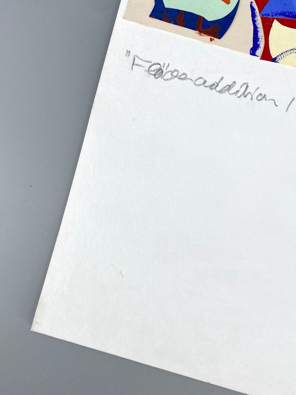 Dynamische Collage von Helmut Dittmann (1931–2000) mit Signatur und Nachlassstempel, 1989