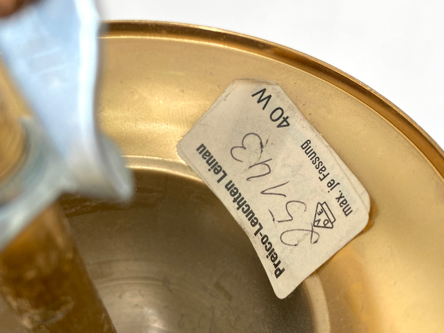 7-flammiger Kronleuchter von Preico Leuchten Leinau in Goldfarbe