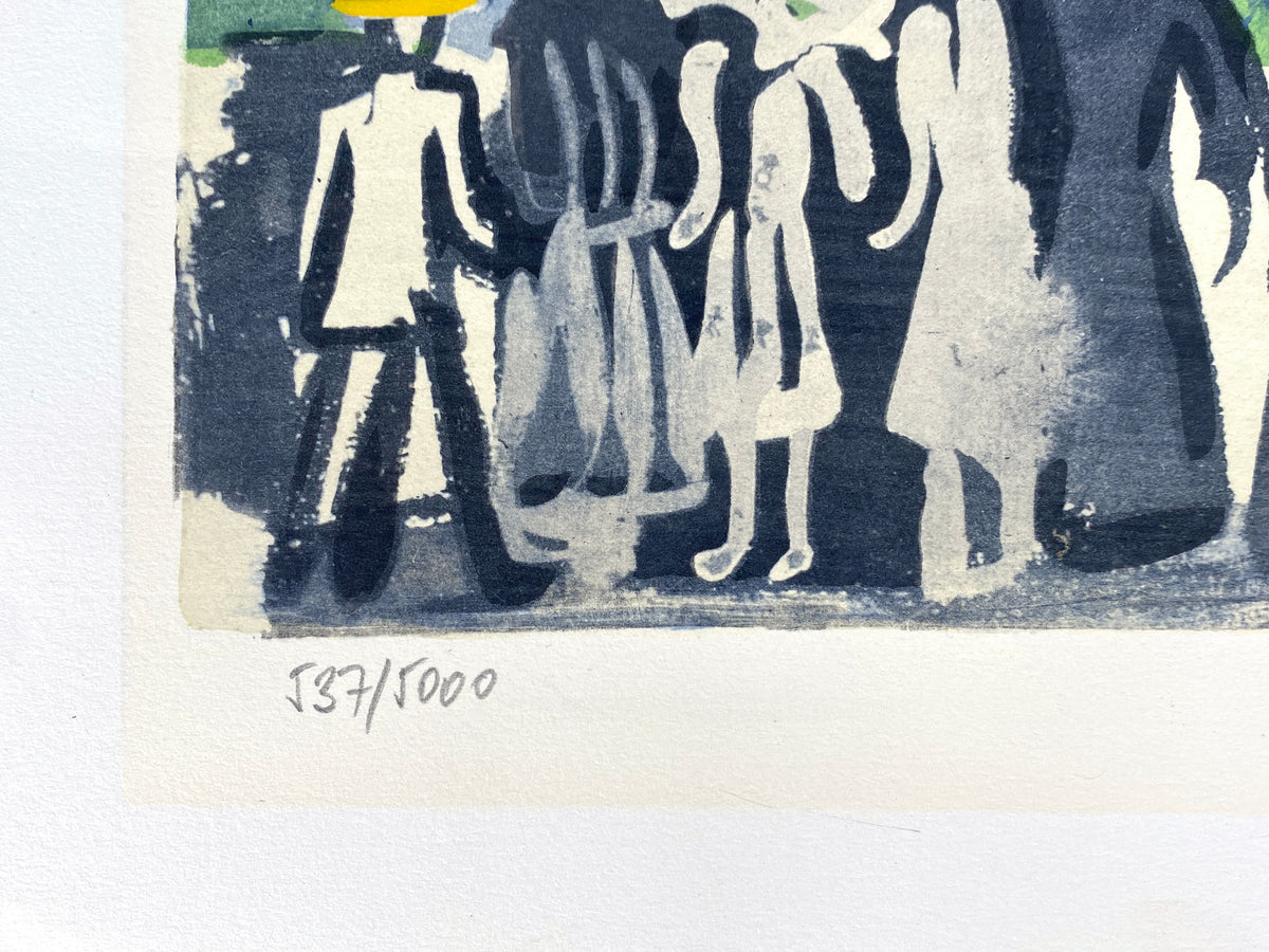 Nummerierte Farblithografie "La mer au Havre" mit Pochoir nach Raoul Dufy (1877–1953), Edition Euro Art, Wien
