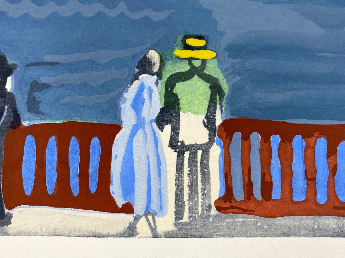 Nummerierte Farblithografie "La mer au Havre" mit Pochoir nach Raoul Dufy (1877–1953), Edition Euro Art, Wien