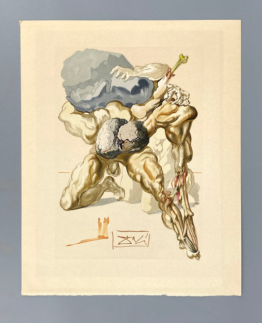 Holzstich von Salvador Dalí aus der Reihe „Göttliche Komödie“ nach dem Werk von Dante, Paris um 1959–1964