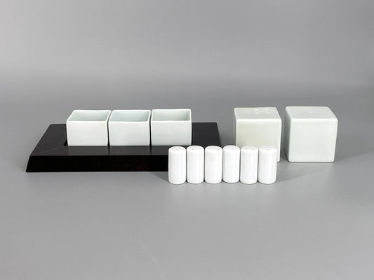 quadratische Schalen und Streuer Set von Spin Ceramics aus Jingdezhen