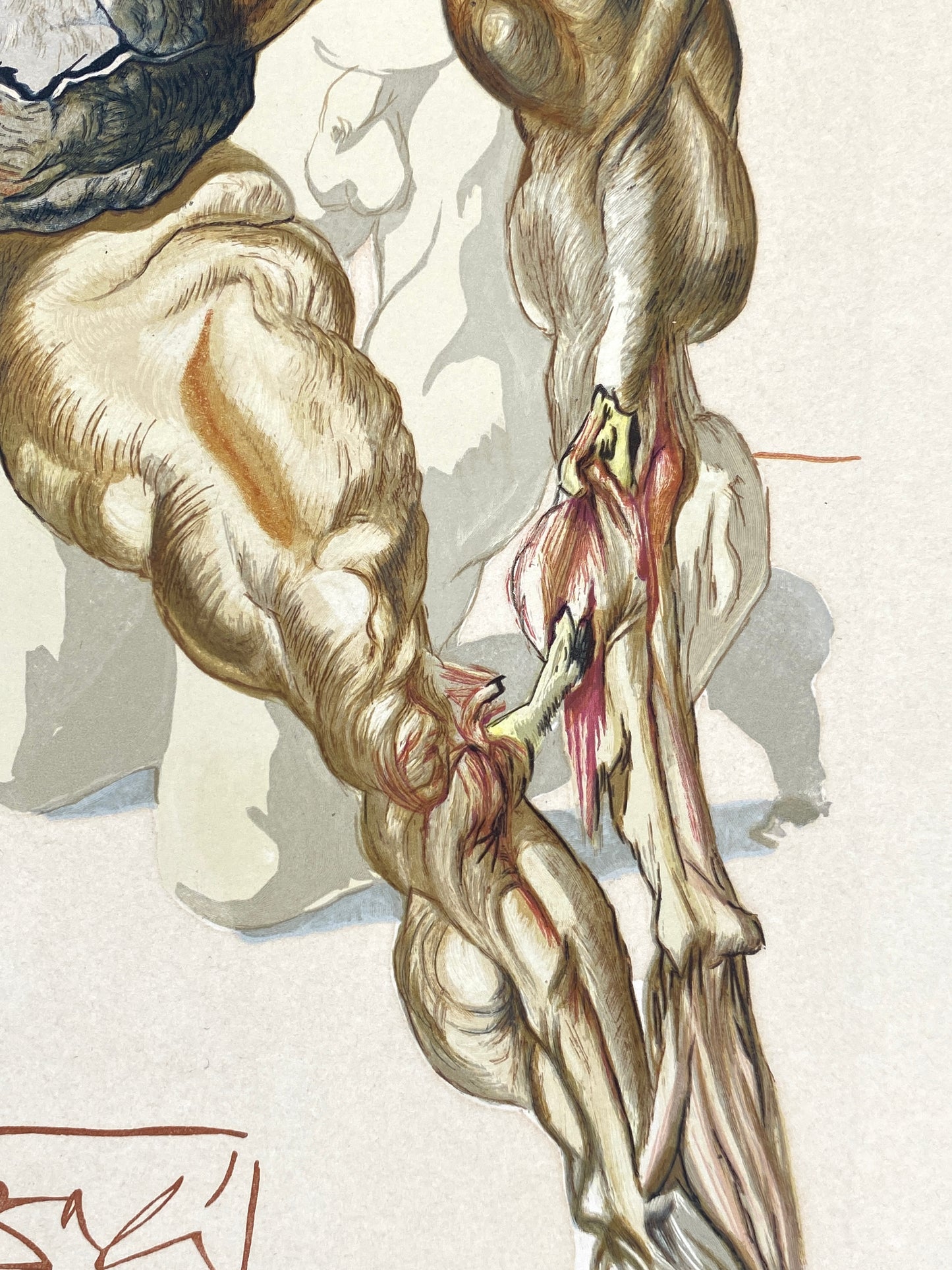 Holzstich von Salvador Dalí aus der Reihe „Göttliche Komödie“ nach dem Werk von Dante, Paris um 1959–1964
